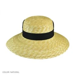 Sur La Tete Milan Straw Boater Sun Hat 7 Sur La Tete Milan Straw Boater Sun Hat -Brixton Hats shop 12734
