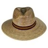 TULA HATS Striped Band Explorer Palm Straw Fedora Hat -Brixton Hats shop 127739
