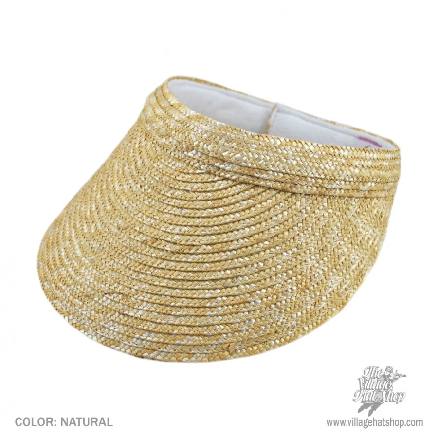 Sur La Tete Milan Straw Wide Brim Visor 3 Sur La Tete Milan Straw Wide Brim Visor
