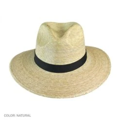 TULA HATS Explorer Palm Straw Safari Fedora Hat