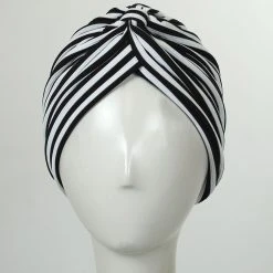 Jeanne Simmons Striped Soft Poly Turban