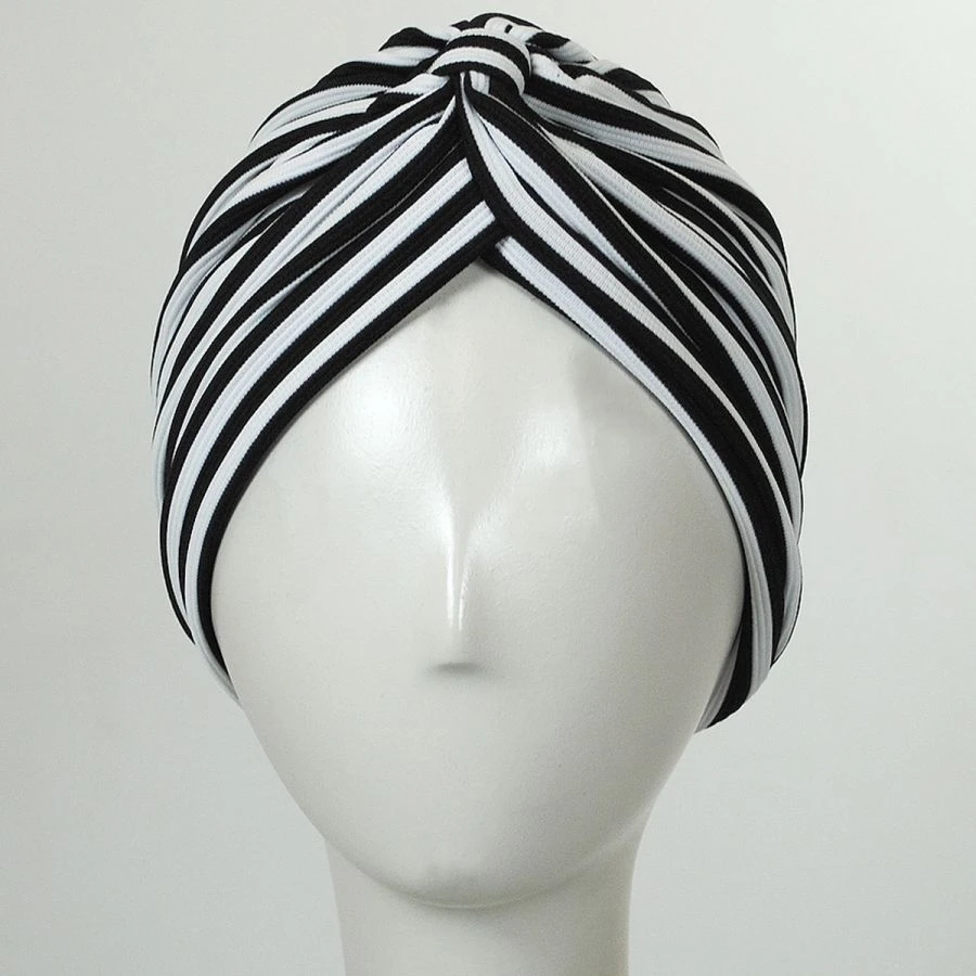 Jeanne Simmons Striped Soft Poly Turban 3 Jeanne Simmons Striped Soft Poly Turban