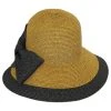 Jeanne Simmons Overlap Brim And Bow Toyo Straw Sun Hat -Brixton Hats shop 146779