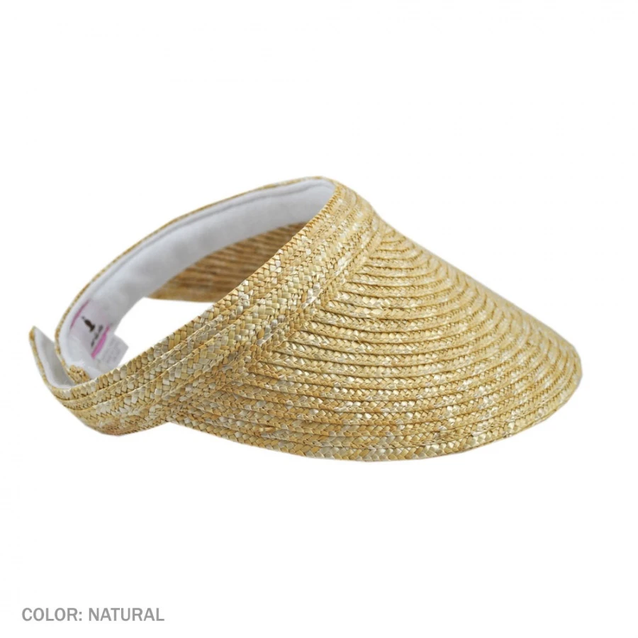 Sur La Tete Milan Straw Wide Brim Visor 4 Sur La Tete Milan Straw Wide Brim Visor - Image 2