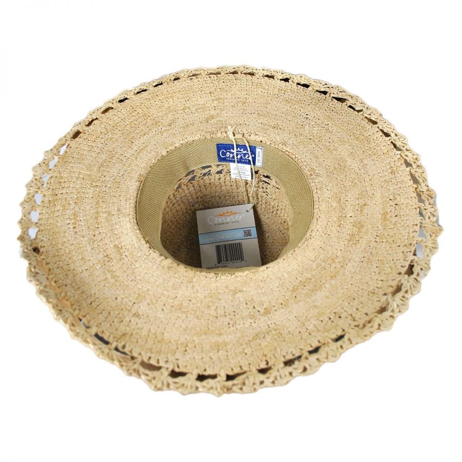 Conner Amy Crochet Raffia Straw Sun Hat 5 Conner Amy Crochet Raffia Straw Sun Hat - Image 3