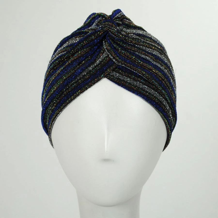Jeanne Simmons Metallic Stripe Turban 4 Jeanne Simmons Metallic Stripe Turban - Image 2
