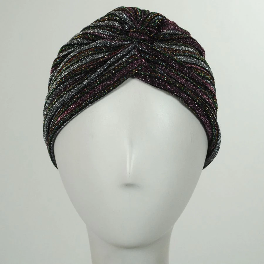 Jeanne Simmons Metallic Stripe Turban 5 Jeanne Simmons Metallic Stripe Turban - Image 3