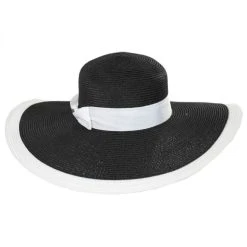 Karen Keith Resort Straw Swinger Wide Brim Hat