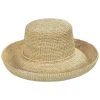 Scala Crocheted Raffia Straw Boater Hat - Petite -Brixton Hats shop 289714