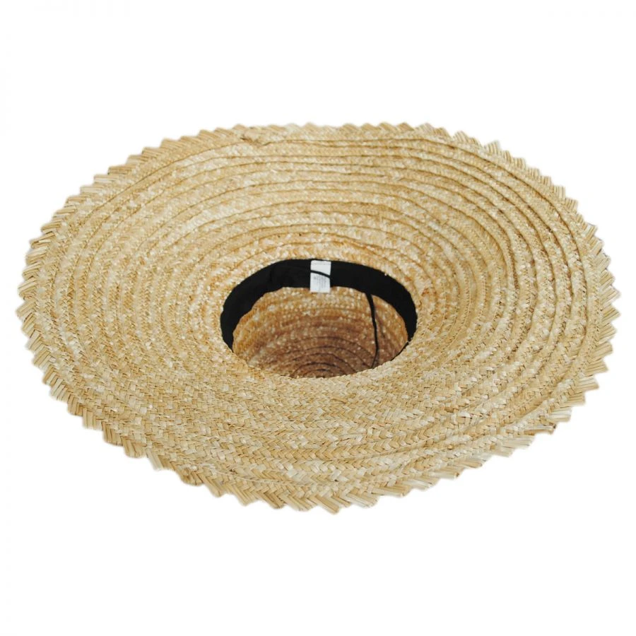 Jeanne Simmons Chevron 6.5 Inch Brim Wheat Braid Lampshade Hat 5 Jeanne Simmons Chevron 6.5 Inch Brim Wheat Braid Lampshade Hat - Image 3