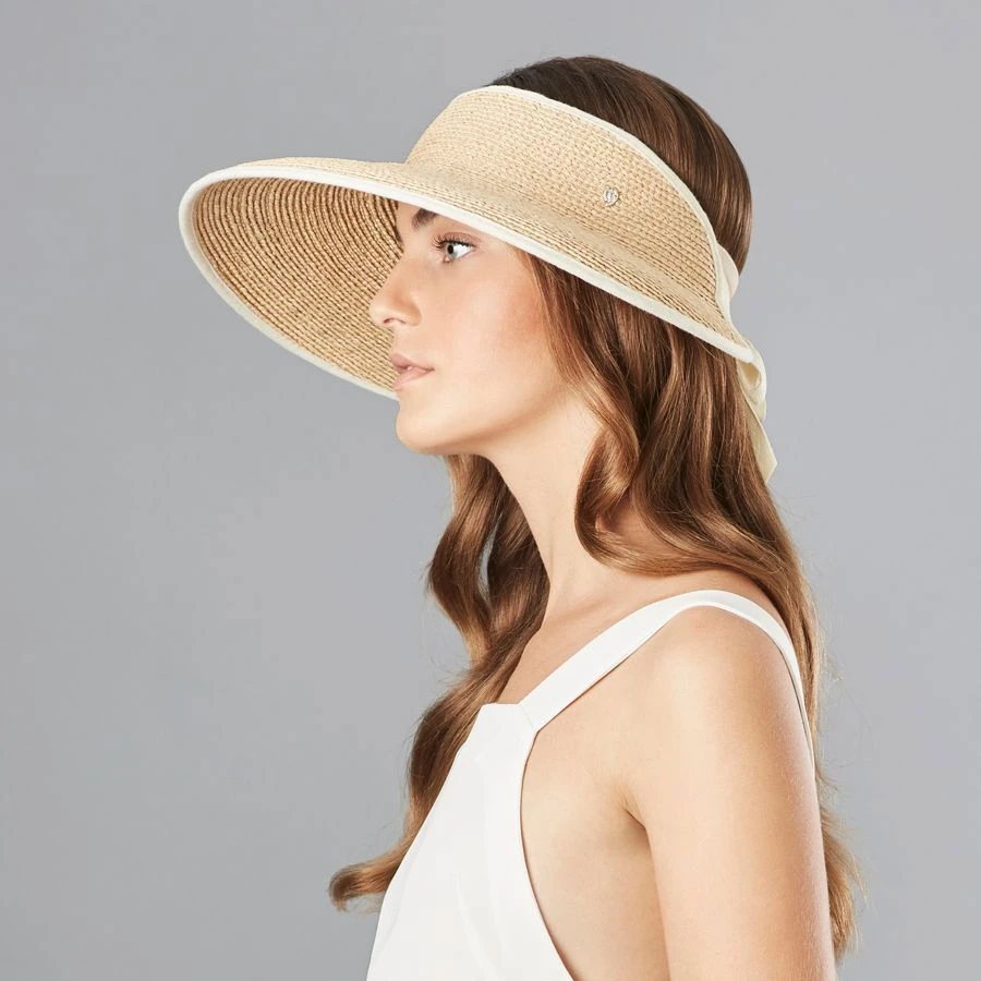 Helen Kaminski Mai Raffia Straw Braid Visor 5 Helen Kaminski Mai Raffia Straw Braid Visor - Image 3