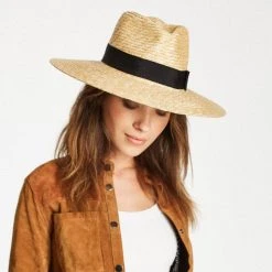 Brixton Hats Joanna Wheat Straw Fedora Hat - Honey -Brixton Hats shop 336885
