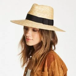 Brixton Hats Joanna Wheat Straw Fedora Hat - Honey -Brixton Hats shop 336888