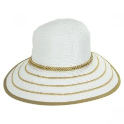 Jeanne Simmons Metallic Sailor Knot Toyo Straw Facesaver Hat