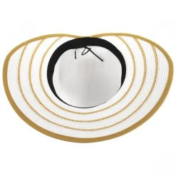 Jeanne Simmons Metallic Sailor Knot Toyo Straw Facesaver Hat -Brixton Hats shop 367180