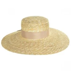 Jeanne Simmons Fiume Milan Straw Boater Hat