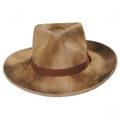 Scala Arizona Distressed Wool Felt Fedora Hat