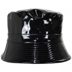 Scala Pluie Faux Leather Rain Bucket Hat