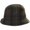 Wigens Caps British Millerain Waxed Plaid Cotton Rain Bucket Hat -Brixton Hats shop 381963
