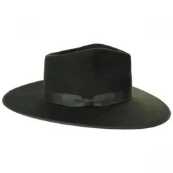 Lack Of Color Wool Felt Rancher Fedora Hat - Forest Green -Brixton Hats shop 385904