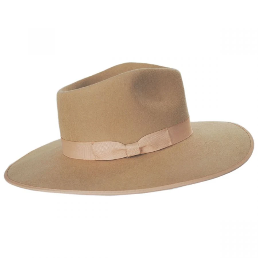 Lack Of Color Wool Felt Rancher Fedora Hat - Caramel 4 Lack Of Color Wool Felt Rancher Fedora Hat - Caramel - Image 2