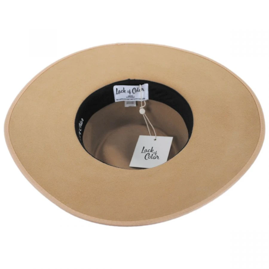 Lack Of Color Wool Felt Rancher Fedora Hat - Caramel 5 Lack Of Color Wool Felt Rancher Fedora Hat - Caramel - Image 3