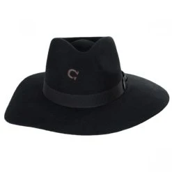 CHARLIE 1 HORSE Highway Wide Brim Wool Felt Fedora Hat