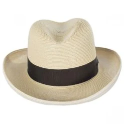 Dobbs El Dorado Florentine Milan Straw Homburg Hat