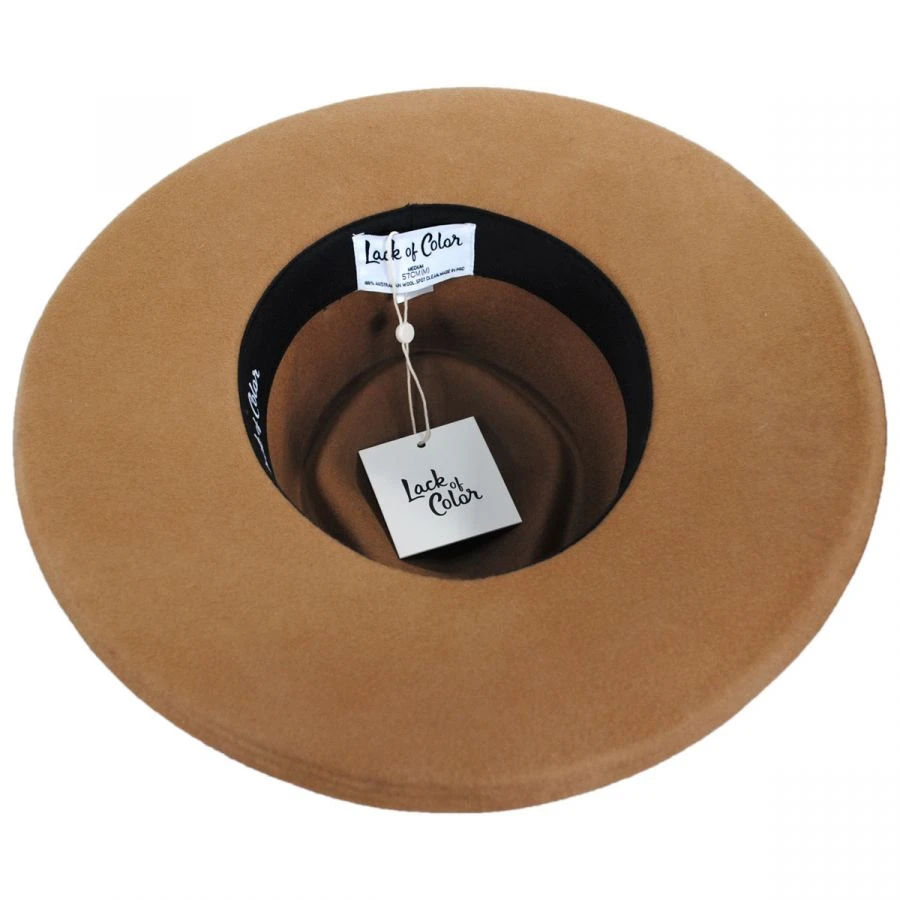 Lack Of Color Val Diamond Crown Wool Felt Fedora Hat - Brown 5 Lack Of Color Val Diamond Crown Wool Felt Fedora Hat - Brown - Image 3