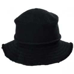 Parkhurst Frayed Edge Cotton Packable Bucket Hat