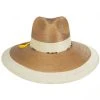 Scala Elgans Two-Tone Palm Straw Fedora Hat