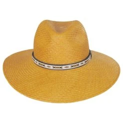 Pantropic Southwest Panama Straw Wide Brim Fedora Hat