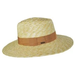 Brixton Hats Joanna Wheat Straw Fedora Hat - Natural/Taupe -Brixton Hats shop 408500