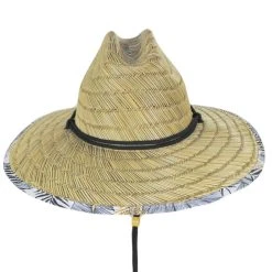 Peter Grimm Gold Leaf Rush Straw Lifeguard Hat
