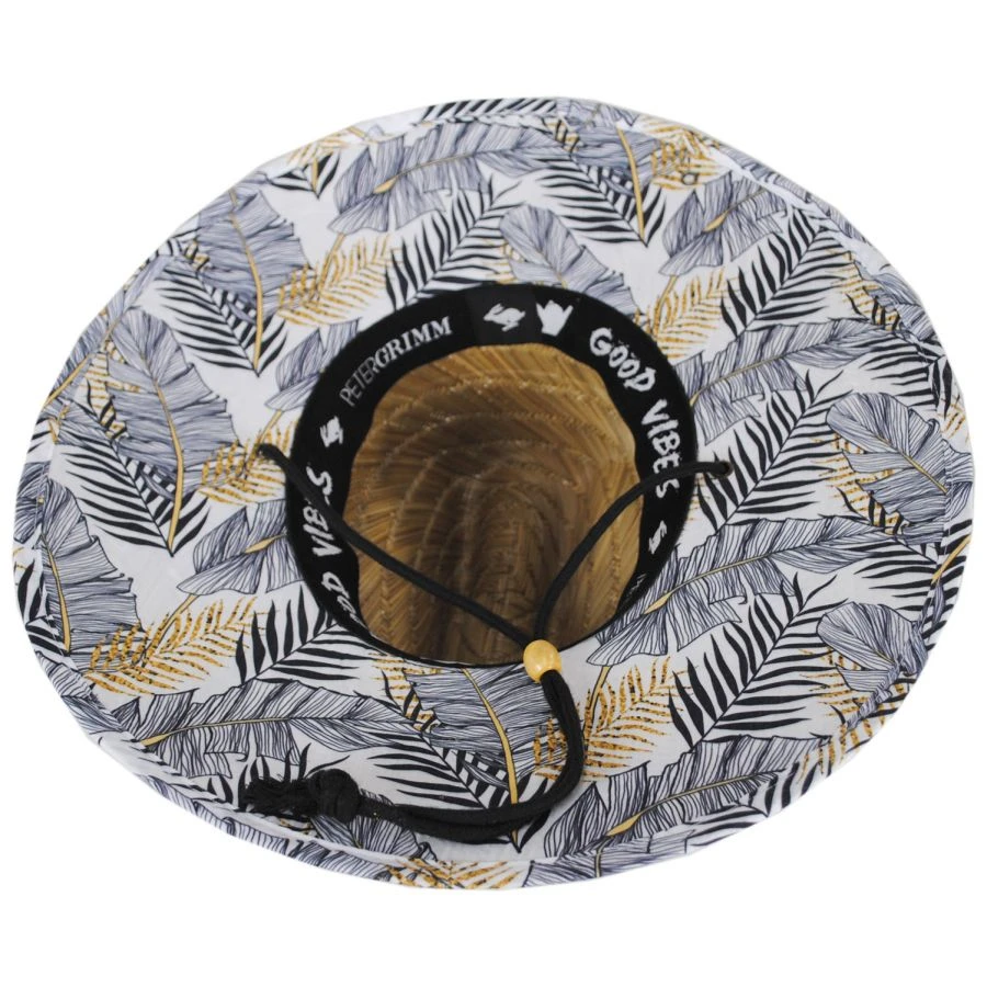 Peter Grimm Gold Leaf Rush Straw Lifeguard Hat 5 Peter Grimm Gold Leaf Rush Straw Lifeguard Hat - Image 3