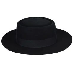 Bailey Walsh Polished Wide Brim Wool Felt Pork Pie Hat