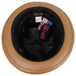 New York Hat Company Vintage Leather Fedora Hat -Brixton Hats shop 415229