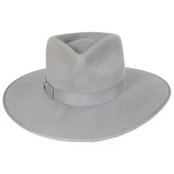 Lack Of Color Wool Felt Rancher Fedora Hat - Gray