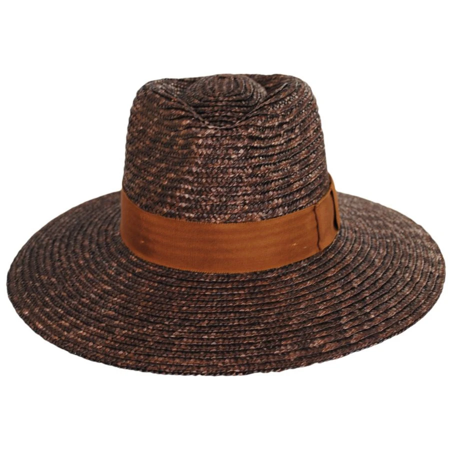 Brixton Hats Joanna Wheat Straw Fedora Hat - Brown/Tan 3 Brixton Hats Joanna Wheat Straw Fedora Hat - Brown/Tan