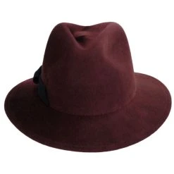 Betmar Michele Wool Felt Fedora Hat - Dark Brown