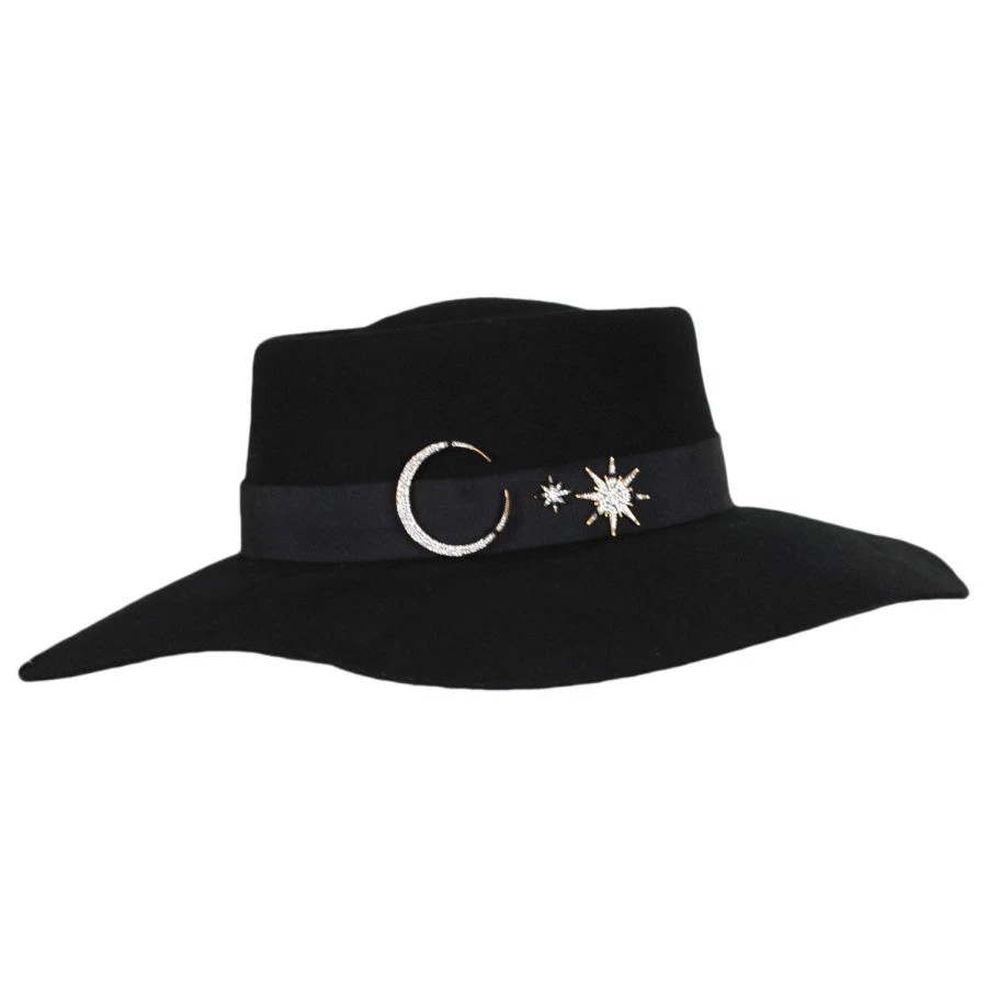 Scala Aphrodite Wool Felt Boater Hat 4 Scala Aphrodite Wool Felt Boater Hat - Image 2