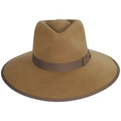 Brixton Hats Jo Wool Felt Rancher Fedora Hat - Bronze