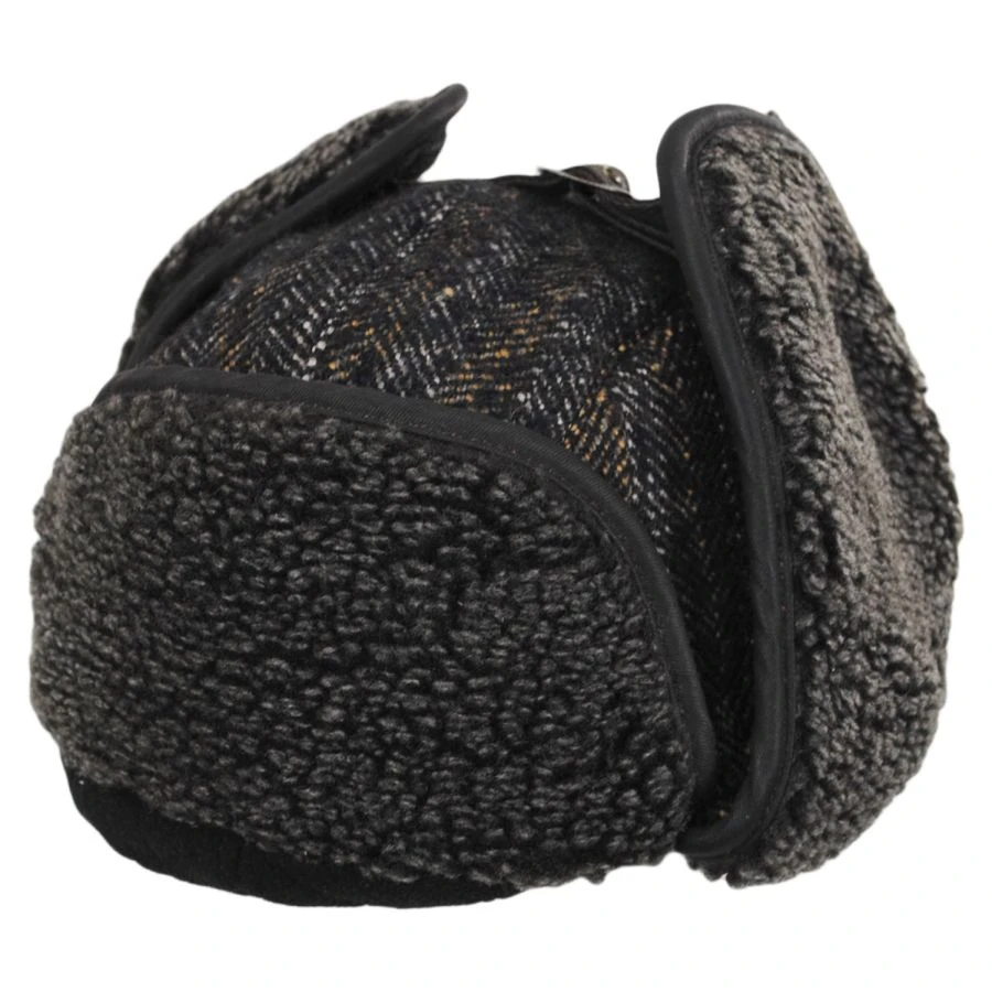 Stetson Tauris Herringbone Wool Blend Trapper Hat 5 Stetson Tauris Herringbone Wool Blend Trapper Hat - Image 3