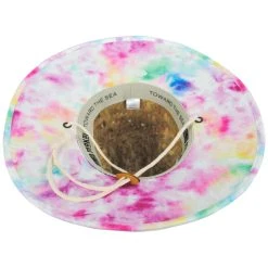 Makai Hat Company Splash Tie Dye Artisan Rush Straw Lifeguard Hat -Brixton Hats shop 428391