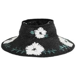 Nikki Beach Fleur Raffia Straw Crownless Sun Hat
