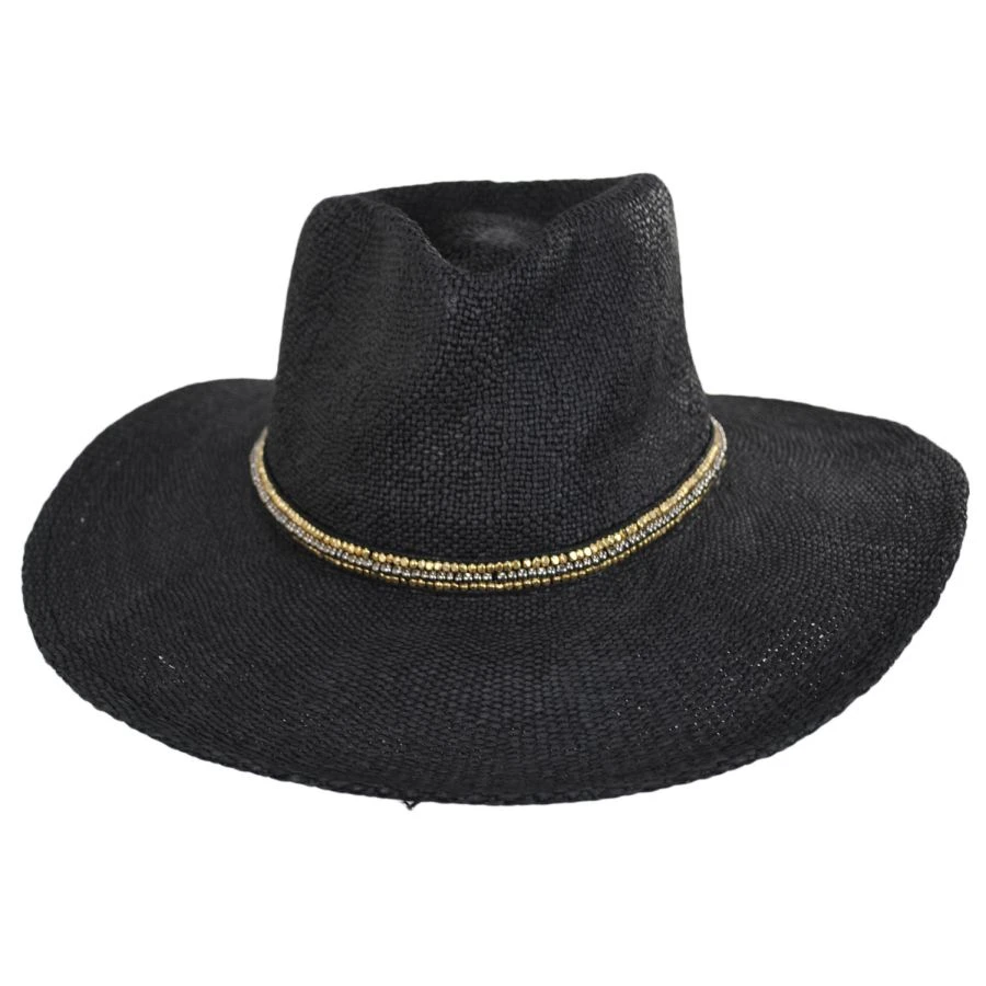 Nikki Beach Monte Carlo Toyo Straw Rancher Hat - Black 3 Nikki Beach Monte Carlo Toyo Straw Rancher Hat - Black