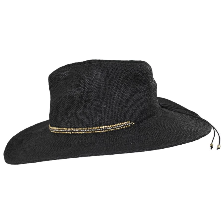 Nikki Beach Monte Carlo Toyo Straw Rancher Hat - Black 4 Nikki Beach Monte Carlo Toyo Straw Rancher Hat - Black - Image 2