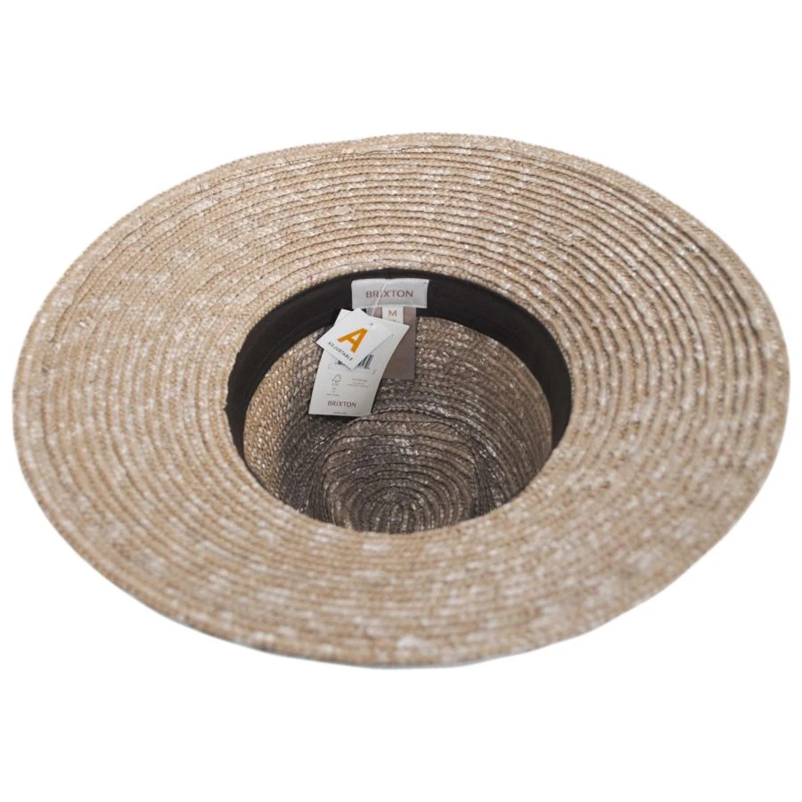 Brixton Hats Joanna Wheat Straw Fedora Hat - Desert 5 Brixton Hats Joanna Wheat Straw Fedora Hat - Desert - Image 3