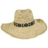 Nikki Beach Metallic Diamonds Crochet Raffia Straw Fedora Hat