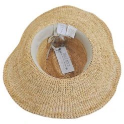 Nikki Beach Metallic Diamonds Crochet Raffia Straw Fedora Hat -Brixton Hats shop 430566